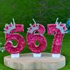 Birthday Number Candles Cake Decoration Chinese New Year Celebration Birthday Candles Rose Red Crowns Wedding Gifts Boys Girls