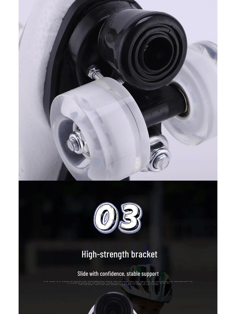 Adult Honeycomb Double Row Roller Skates with Flashing Wheels for Men and Women