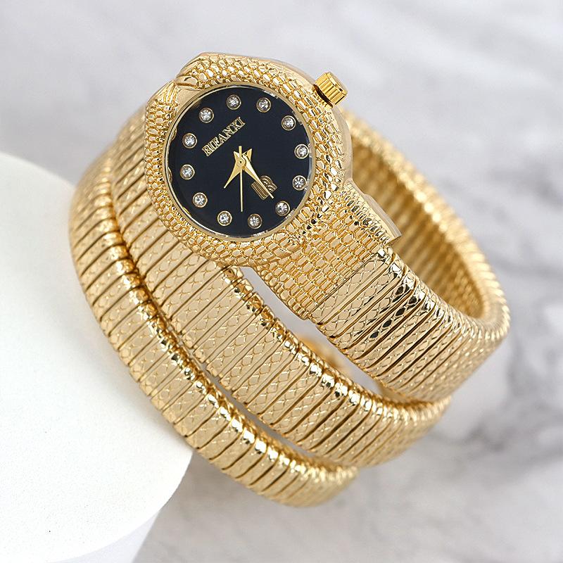 Unique Quartz Watch Snake Shaped Design Bracelet Gold Sliver Watch Women Luxury Bangle Watches Ladies Clock Girl AAA Watch Reloj