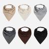 Woman Long Solid Summer Head Scarf Cotton Triangle Bandanas Lady Fashion Elastic Hairband Girls Large Bohemian Hair Accessories