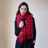 Cream Imitation Cashmere Plaid Scarf Women's Winter Gypsy Scarf Shawl