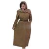 2024 Autumn Women's Fashion Versatile Two-Piece Dress & Coat Set with Turn-Down Collar