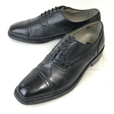 Guy Laroche/Кожаные туфли-оксфорды Goodyear Welt с закрытой шнуровкой/26.0E/Черный/ЧЕРНЫЙ/Полностью кожаные классические туфли(ИСПОЛЬЗОВАЛ)