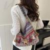 Large Capacity Ethnic Style Crossbody Bags Woven Bag Bohemian Tote Bag Fringe Shoulder Bag  Women
