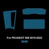 Антицарапающая TPU пленка для интерьера автомобиля для Peugeot 508 2019-22 Центральная консоль Панель приборов Навигация Вырезанная PPF пленка Автоаксессуары