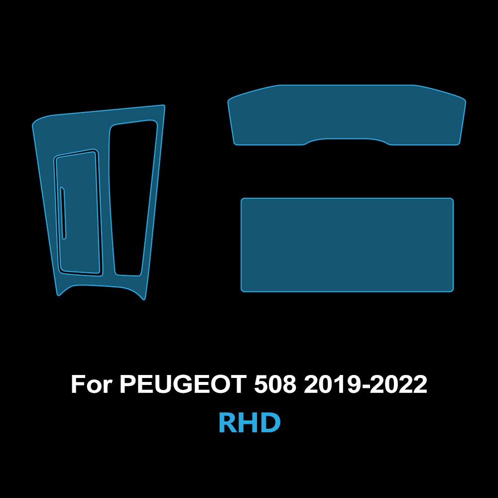Антицарапающая TPU пленка для интерьера автомобиля для Peugeot 508 2019-22 Центральная консоль Панель приборов Навигация Вырезанная PPF пленка Автоаксессуары