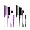 4Pcs Hair Styling Comb Set Teasing Hair Brush Triple Teasing Comb Rat Tail Combs Edge Brush Hair Tail Tools Braid Tool