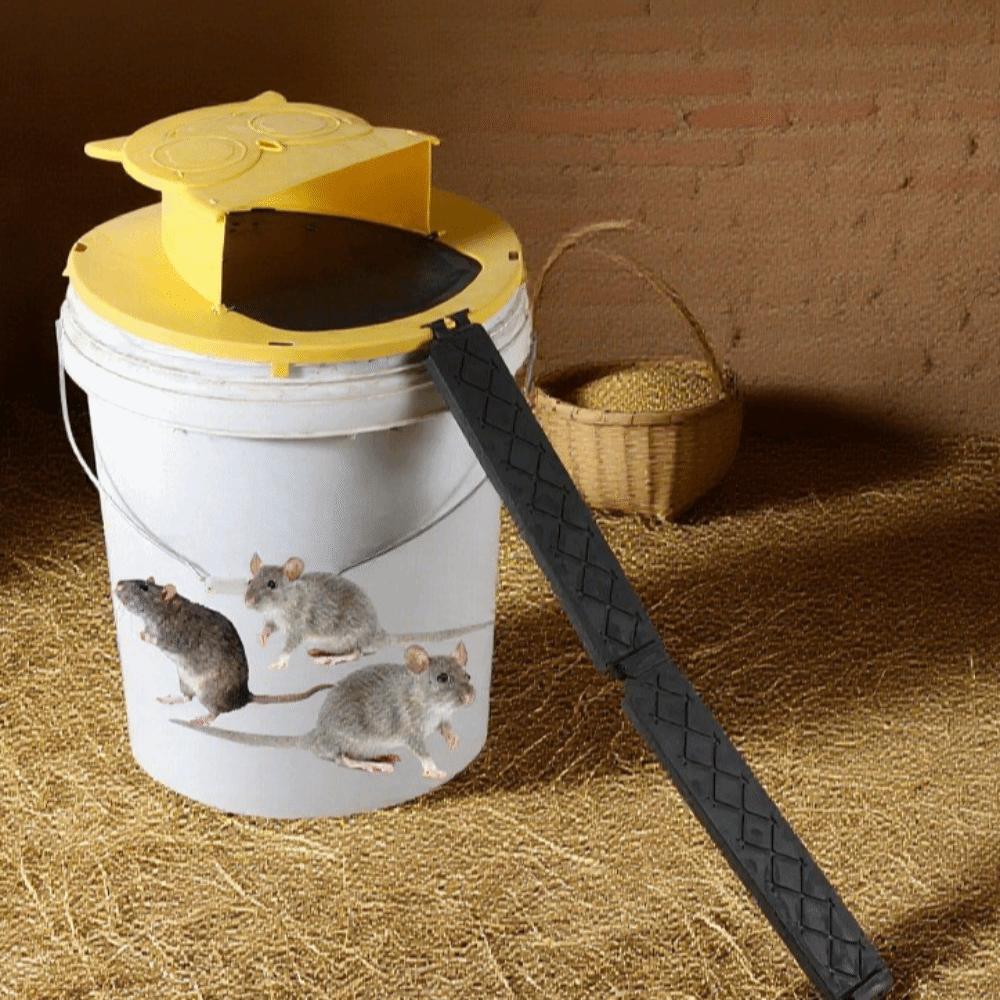 New PP Material Mouse Trap Bucket Flip-style Auto-Reset Multi-Catch Trap Yellow Owl Mouse Traps Indoor Home Use