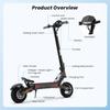 iScooter iF1 No ABE All-Terrain Electric Scooter 48V10Ah Battery 1200W Motor 10 Inch Off- Road Tires 50KM Range 150KG Load E-Scooter