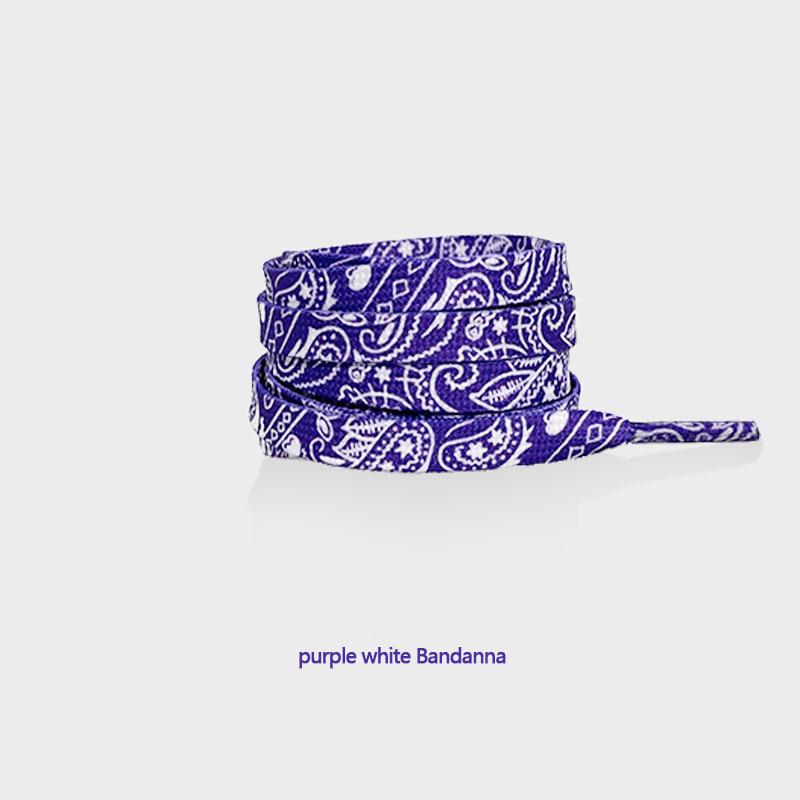 Gilding Flat Shoe Laces Cashew Flower Shoelaces for Sneakers Hand-painted Sports Casual Basketball Tennis Shoelace Shoestrings