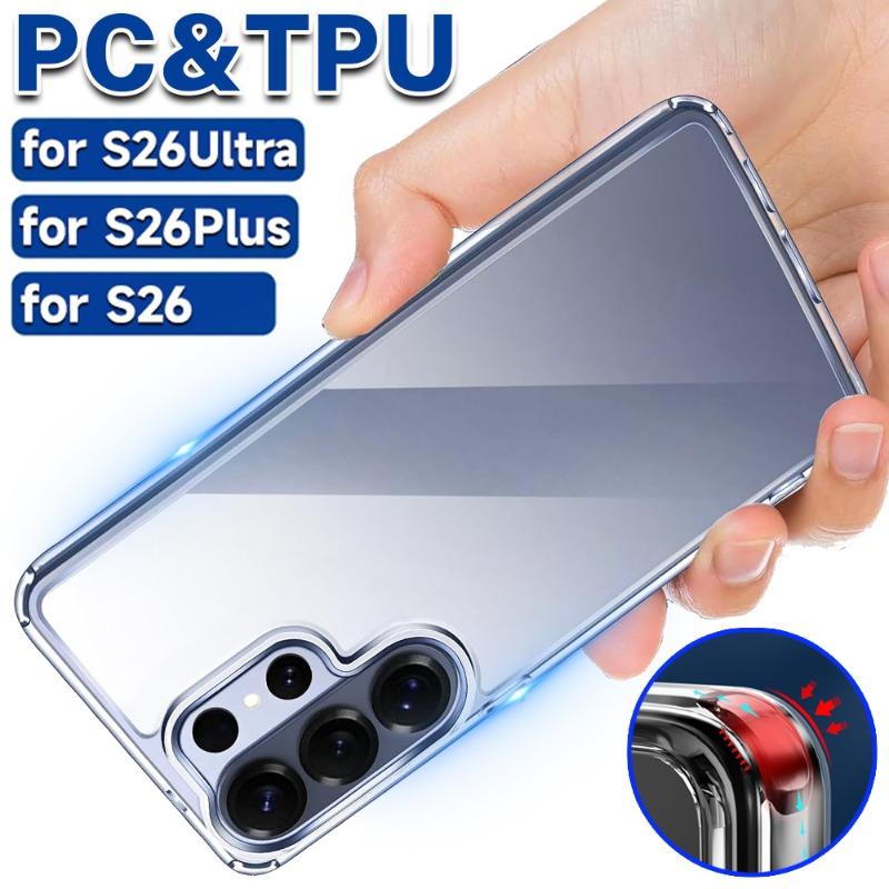Кристально прозрачный ТПУ чехол для телефона Samsung Galaxy S26 S26Plus S26Ultra Мягкий ТПУ / Жесткий ПК Защитные чехлы Аксессуары