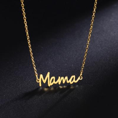 Ожерелье с подвеской «Mama Letter» для женщин, цепочка на шею из нержавеющей стали, модные семейные украшения, подарок на День матери для мамы