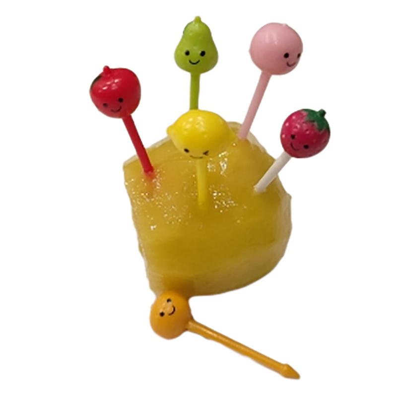 6 шт. клубника персик детские фруктовые палочки мини креативные фруктовые торт десерт еда вилки ланч-бокс декор аксессуары для бенто