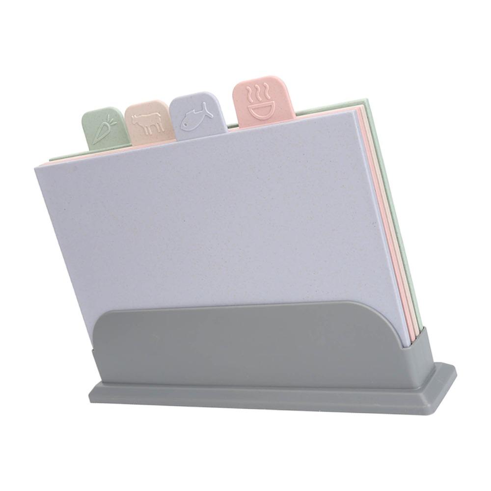 4pcs Plastic Chopping Board Set Colorful Color Coded Cutting Boards Cutting Boards Home Kitchen