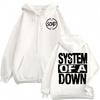 Худи на молнии с принтом System Of A Down из Rock Band, высококачественное, модное, оверсайз, с молнией, пуловеры, мужские, женские