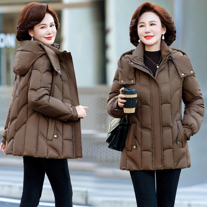 2025 Winter Down Cotton Jacket Thickened Cropped Padded Jacket Women's Autumn and Winter Warm Cotton Jacket