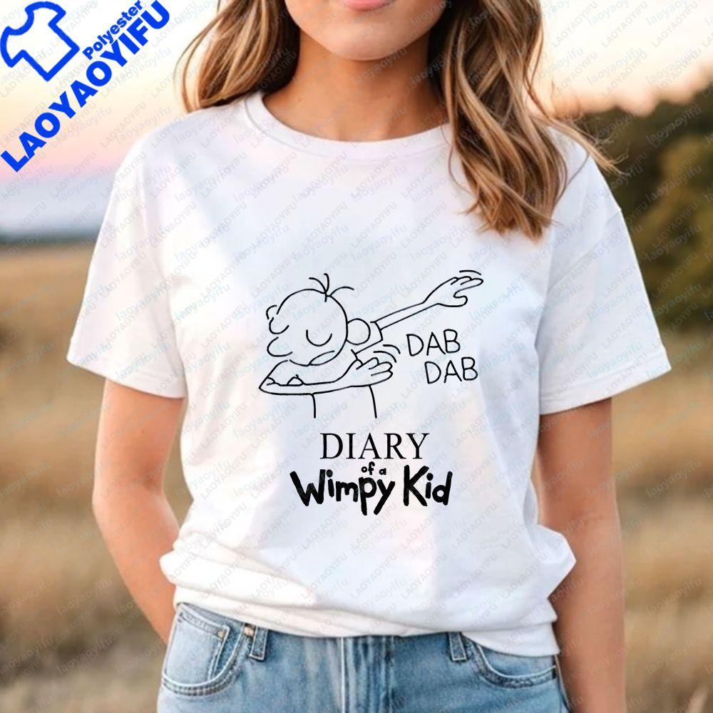 Diary of A Wimpy Kid Summer Casual Trendy AllPurpose ShortSleeved Unisexs and WoUnisexs Roundneck TShirt