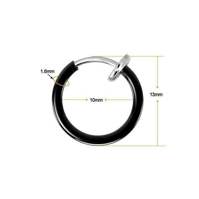 Новые популярные 1 шт. серьги-клипсы из нержавеющей стали безболезненные для мужчин/женщин панк черные непирсинг поддельные серьги ювелирные изделия подарки
