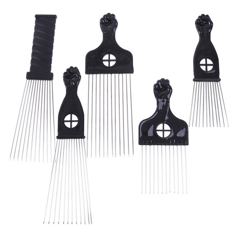 Черный кулак афро металлический гребень африканский гребень для волос щетка салонный инструмент для укладки волос