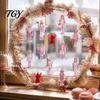 Decorative Wood Pendants for Festive Scenes Pink Wooden Nutcracker Hanging Ornaments Christmas Tree Decorations, Soldier Girl Bedroom Home Xmas Party