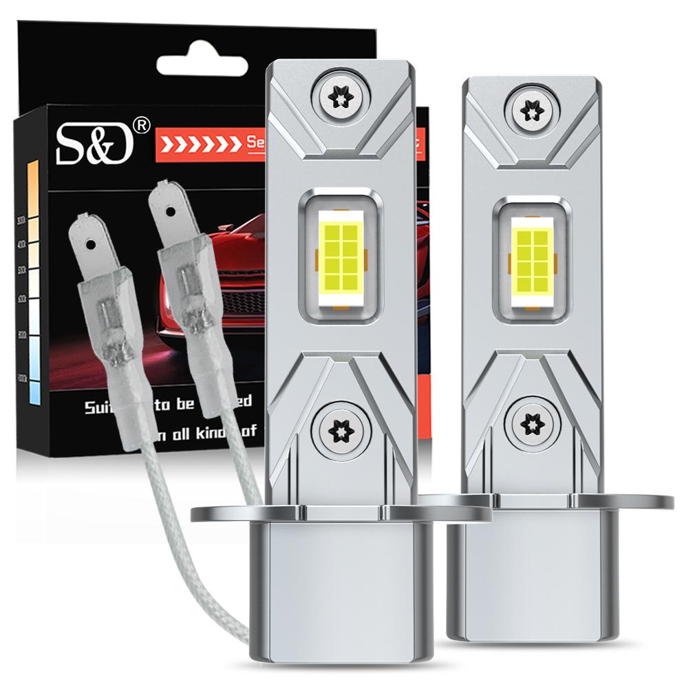 2 шт. 12000 лм H3 светодиодные лампы противотуманного света Мини H3 светодиодная противотуманная фара 30 Вт 16-ядерный CSP для автомобиля Бесшумный дневной ходовой свет Автомобильные дневные ходовые огни 12 В 6500 К Белый