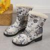 Зимние сапоги Женская обувь Новые повседневные хлопковые сапоги с принтом в стиле ретро Теплые плюшевые сапоги Модная обувь на платформе Botas De Mujer 2024 Wintere