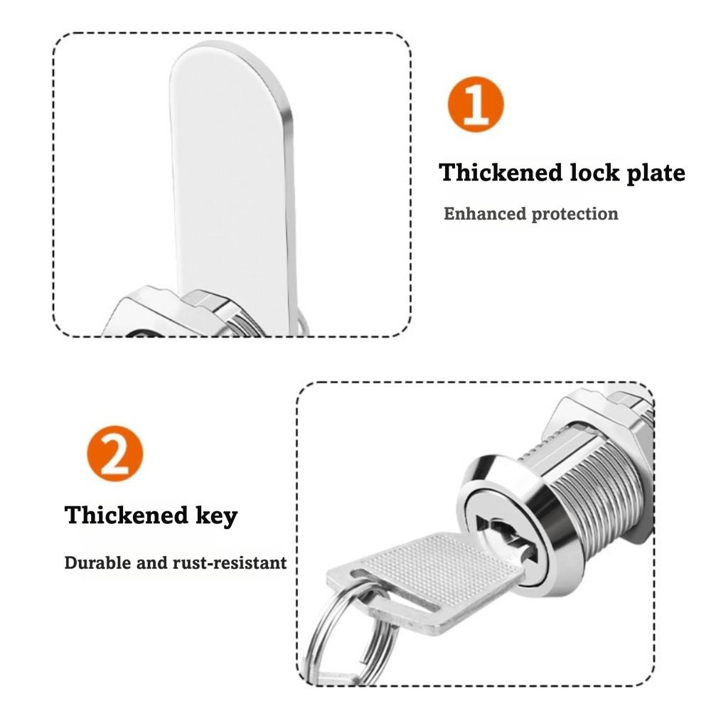 with 2 Spare Keys Cabinet Lock 16/20/25/30mm Mailbox Lock  for Furniture Mailbox Filing Cabinet