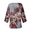 Women's Casual Fashion Printed Lightweight Medium Length Jacket Cardigan