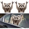 Raccoon Pattern Car Side Window Decal Vinyl Stickers Perforated Funny Car Window Decal Left and Right Side Window Cling, 11.61'' X 10.24''