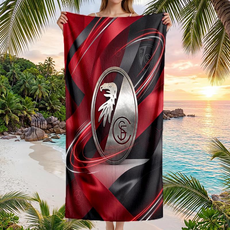 SC Freiburg FC print Quick Dry Beach Towel Microfiber Absorbent Portable Travel Swimming Towel