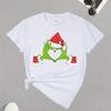 Christmas Print Round Neck Sports T-shirt Short Sleeve Casual Tops Women's Activewear Female Merry Christmas Gift T-Shirt Tops