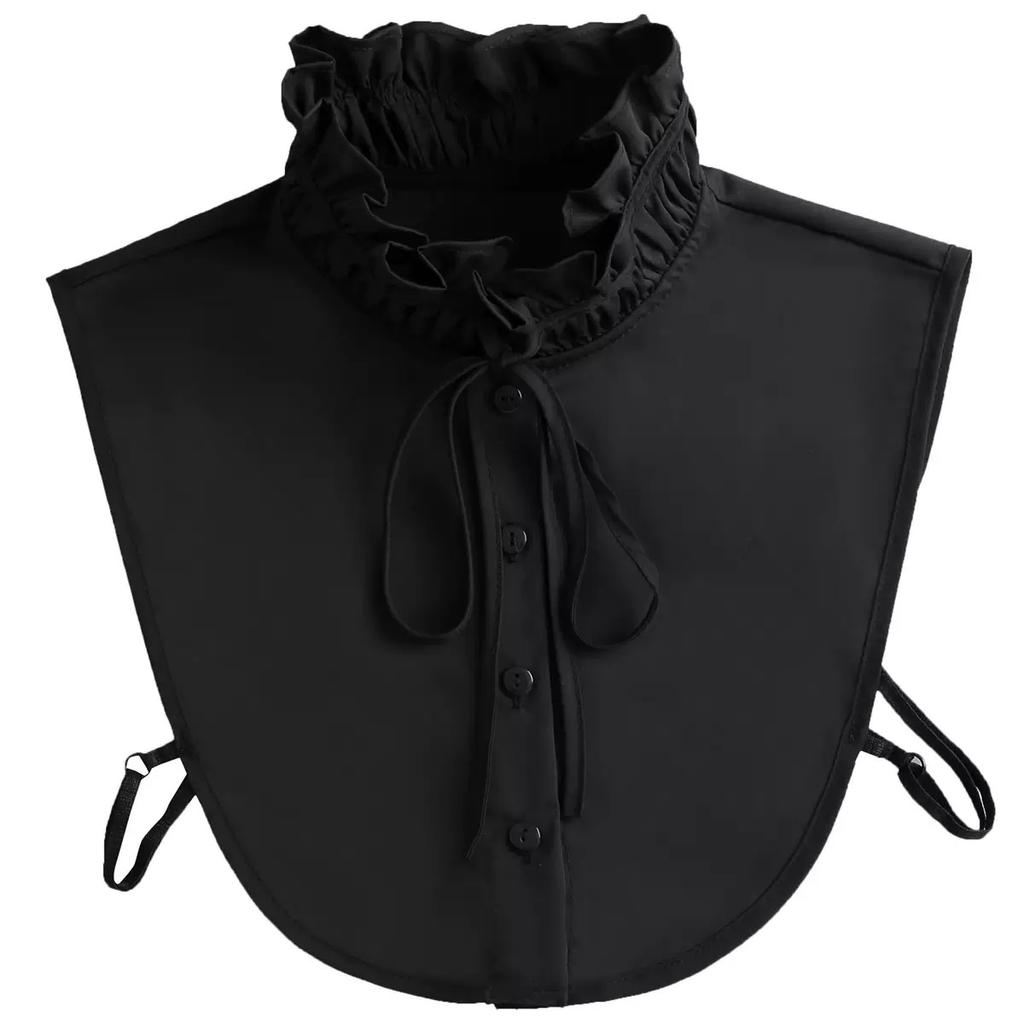 Fashion Half Shirt Style Fake Collar for Women Stand Detachable Collar Fake Girls Vintage Lace Ladies False Blouse Collar Decor