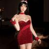 Mu Cheng Velvet Bunny Girl Lingerie Set - Quick Release Christmas Costume