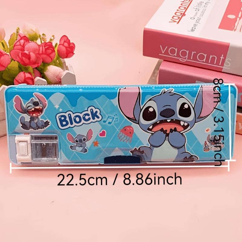 Disney Пенал Stitch, Креативный пенал большой вместимости, Материал ПВХ, Модный аниме-стиль
