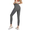 MORGEN SKY Long Yoga Cropped Solid Butt YJ03 Women's Leggings, Length, Thick, Color, Lifting, Fitness, Amphibious, Sweat-Wicking, Quick-Drying, Gray,