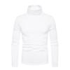 Men Fall Winter Top High Collar Neck Protection Solid Color Slim Fit Thick Warm Soft Pullover Long Sleeve Men Bottoming Top