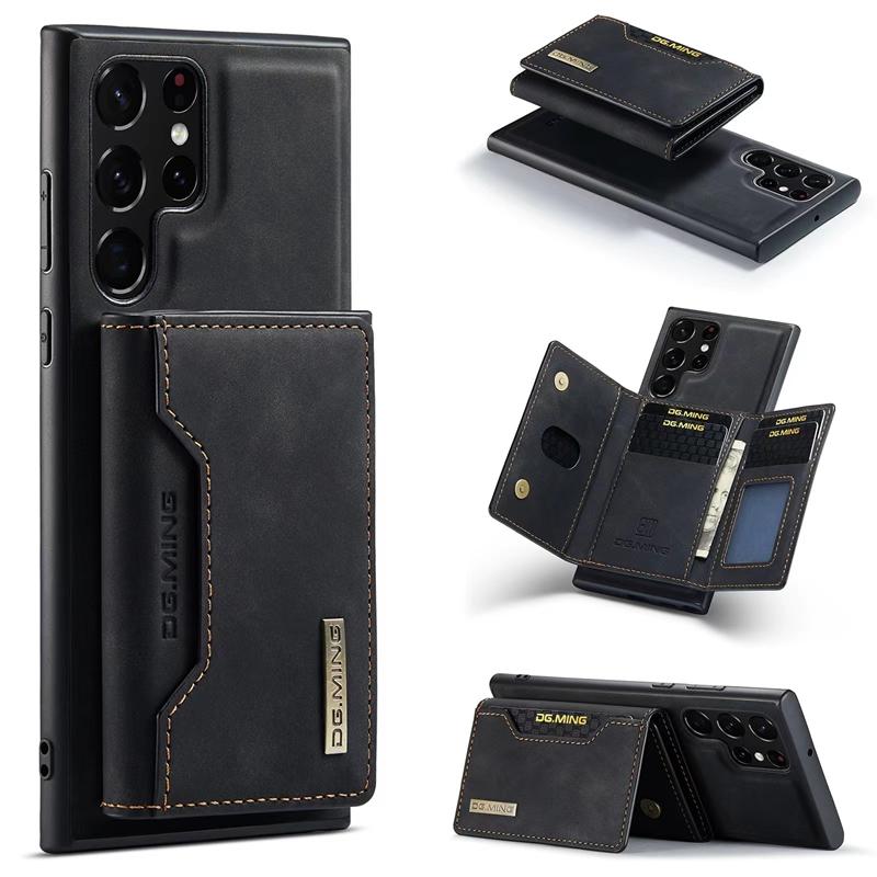 M2 для Samsung S24 Ultra Magnetic Suspension Card Holder Защитный кожаный чехол S23 Ultra Два в одном Раздельный чехол для мобильного телефона