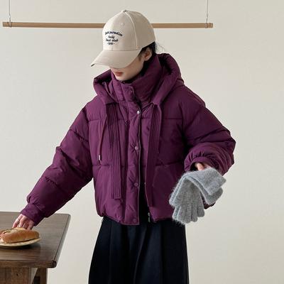 2025 новая стеганая одежда женская зимняя короткая корейская версия дизайна свободная хлопковая куртка в западном стиле стеганая куртка утолщенная куртка