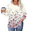 Womens Plus Size Tops Long Sleeve Shirts Round Neck Flowy Tunic Casual Loose Blouse L-5X