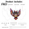 Colorful Home Decor Acrylic Owl Puzzle, Rainbow Reflection Hanging Pendant, No-Glue Window DIY Assembly Sun Collector, for Garden Patio Indoor Puzzle