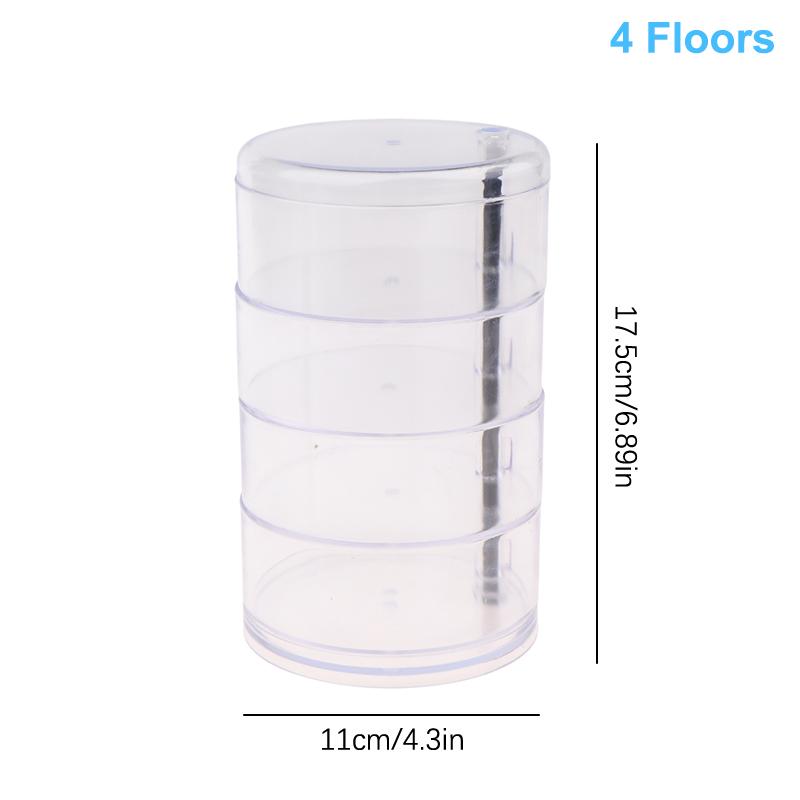 Transparent Storage Box Dust Proof And Waterproof Large Capacity Rotatable Jewelry Hairpin Jewelry Cosmetics Storage Box