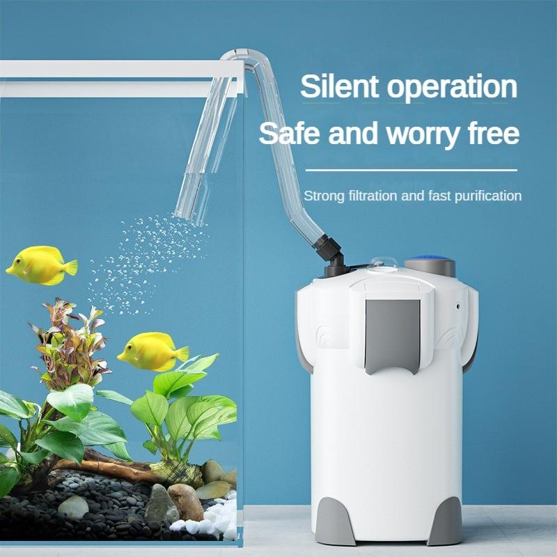 Бесшумное ведро-фильтр для аквариума, внешний фильтр-бочка низкого уровня воды, оборудование для очистки и фильтрации воды для аквариума
