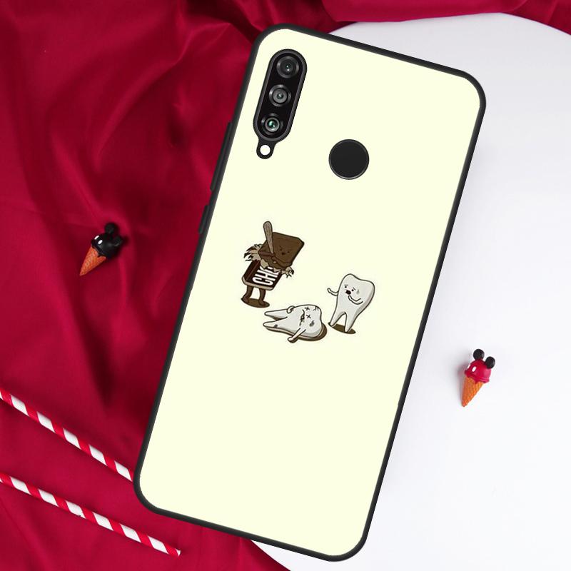 Чехол для Huawei Nova Y61 Y91 Y73 Y72 Y90 Y70 Y60 12s 12i 11i 8i 9 10 SE P60 P30 Pro P40 Lite с рисунком зуба
