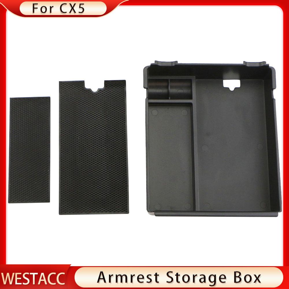 Ящик для хранения подлокотника на центральной консоли автомобиля из АБС-пластика для Mazda CX-5 CX5 2017-органайзер для хранения контейнера