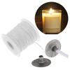 Party Oil Lamps Making Supplies Candlestick Sustainer Tabs Cotton Wick Wax Candle Core Square Braid