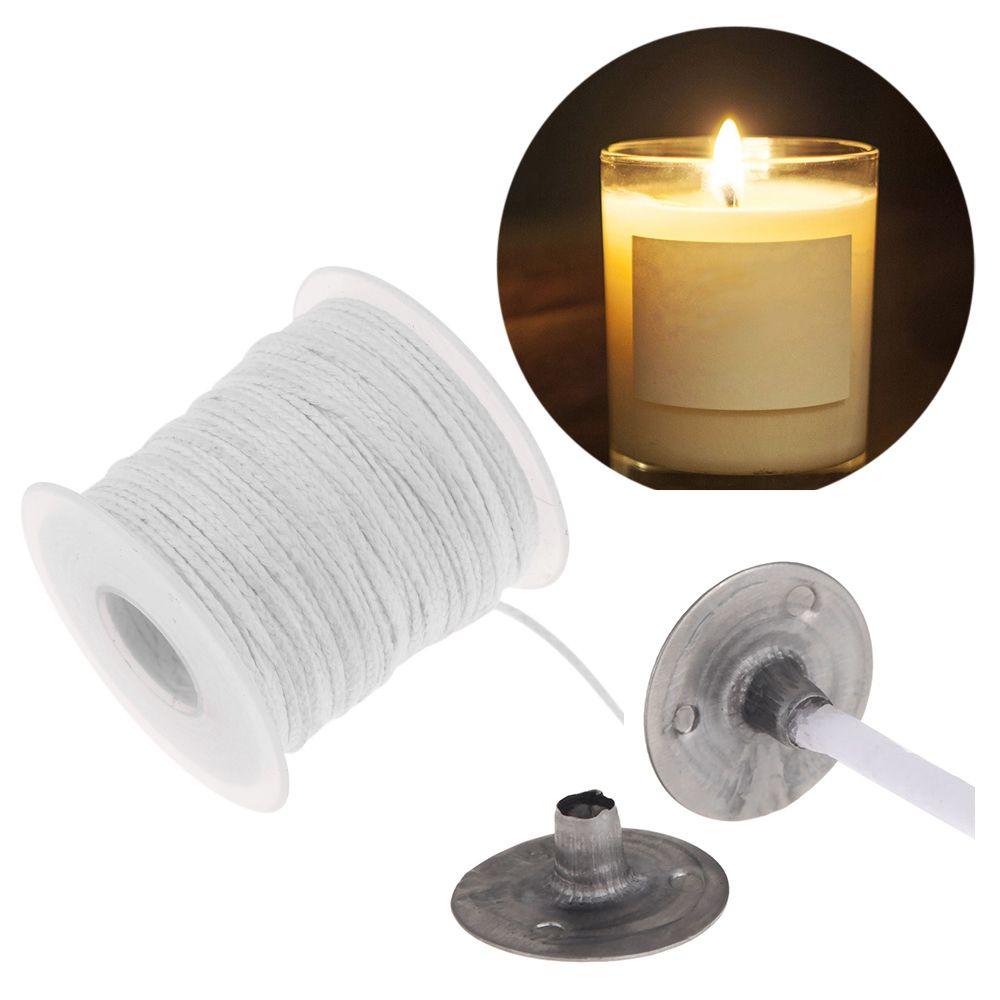Party Oil Lamps Making Supplies Candlestick Sustainer Tabs Cotton Wick Wax Candle Core Square Braid
