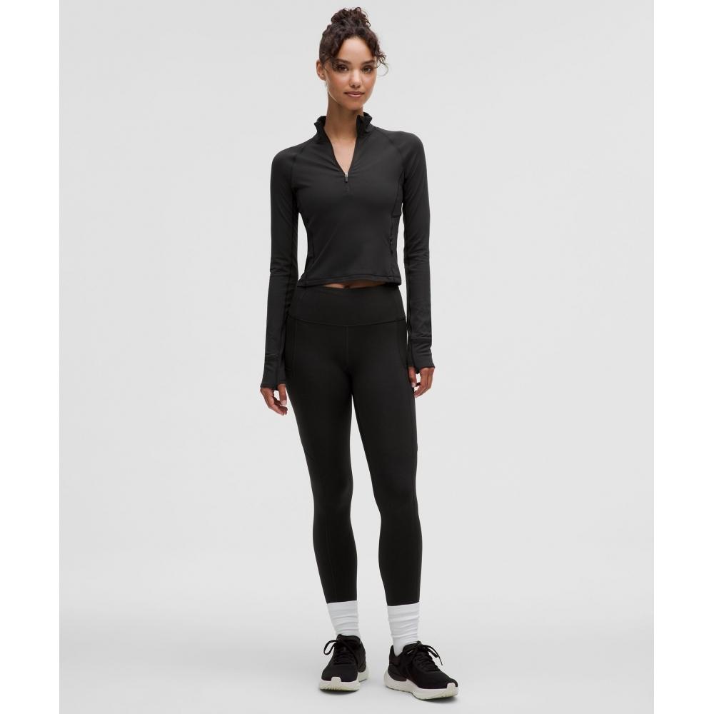 Lululemon It'S Rulu Укороченная толстовка на молнии *Обновленная Blk