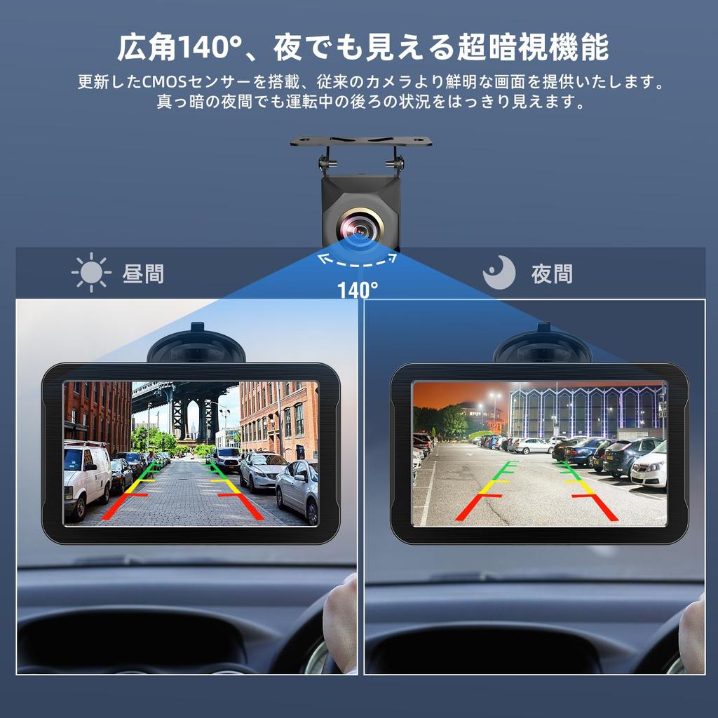AHD Backup Camera Monitor Vision Wide DIY Normal Mirror Image No Drilling Two Types of Power Supply Easy To Install Even for Parking Assistance