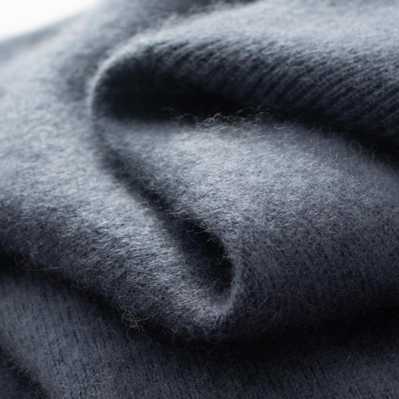 Кашемировый свитер с высоким воротником, пуловер, утолщенный свитер с основой и шерстяной вязаный свитер внутри.