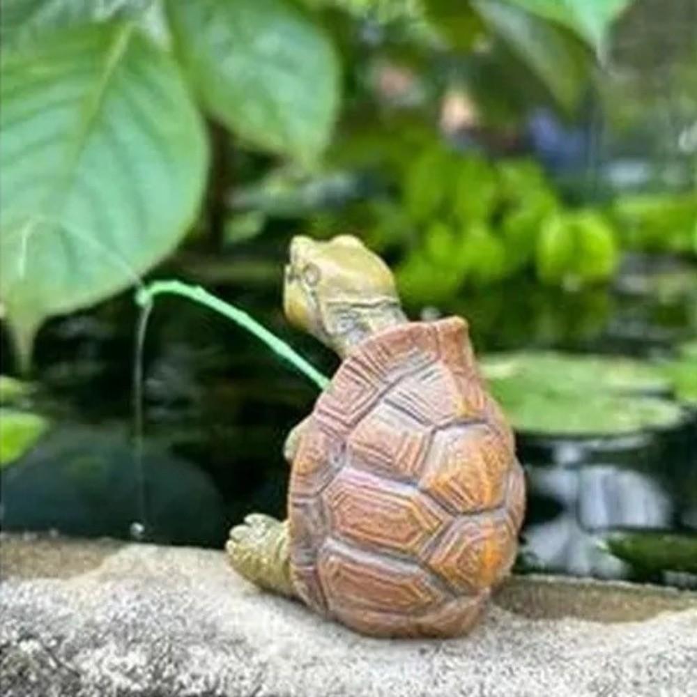 Resin Craft Simulation Turtle Figurine Animal Sculpture Fishing Turtle Figure Office Desk